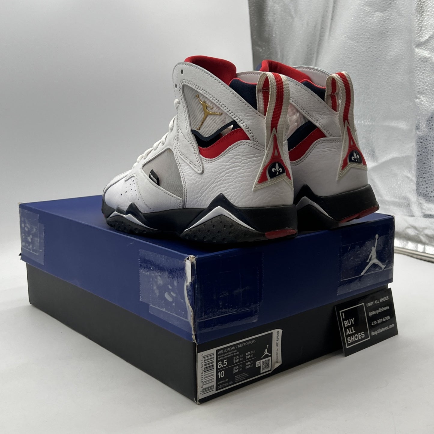 Size 8.5 - Paris Saint-Germain x Air Jordan 7 Retro Paname (CZ0789-105)