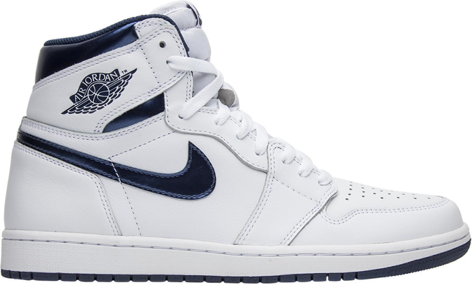 Size 10.5 - Air Jordan 1 Retro OG High Metallic Navy Blue (555088-106)