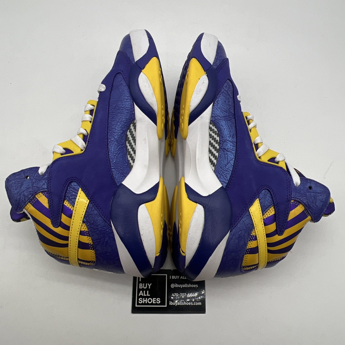Size 9 - Reebok The Pump Shaq Attaq LSU Lakers Purple Yellow
