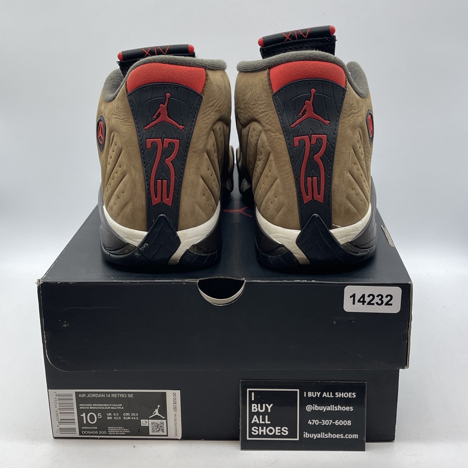 Size 10.5 - Air Jordan 14 Retro Winterized Brown Black Suede (DO9406-200)