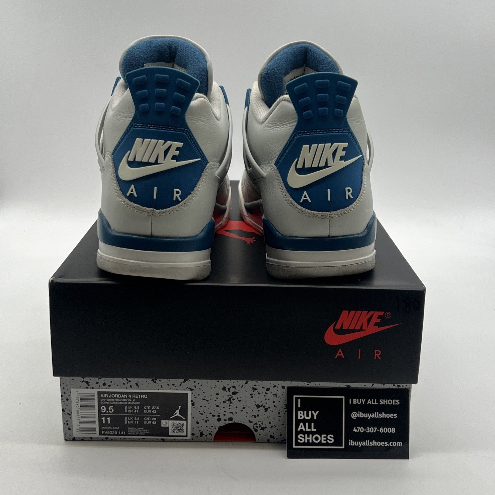Size 9.5 - Air Jordan 4 Retro 2024 Military Blue (FV5029-141)
