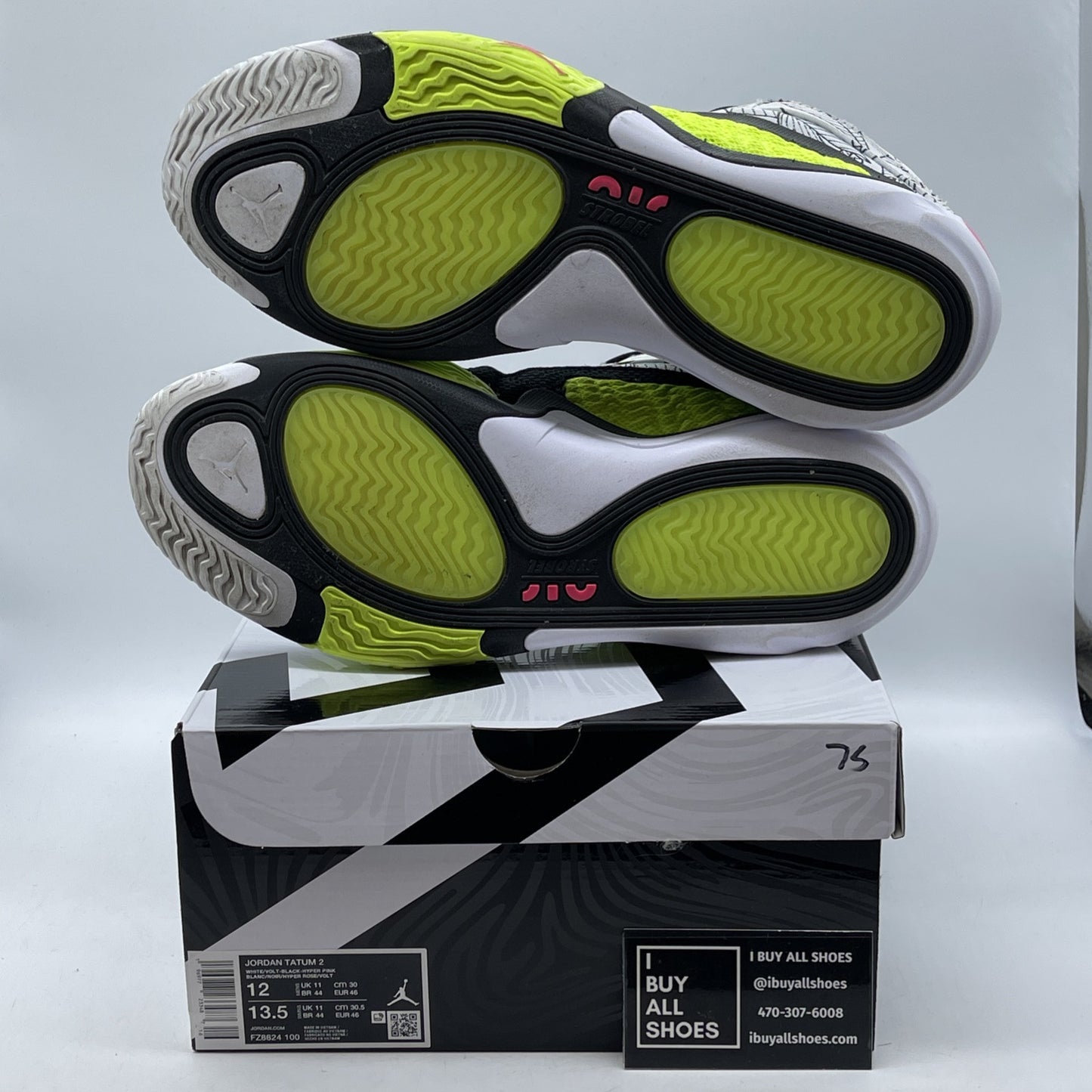 Size 12 - Jordan Tatum 2 Momma's Boy White Black Pink Suede (FZ8824-100)