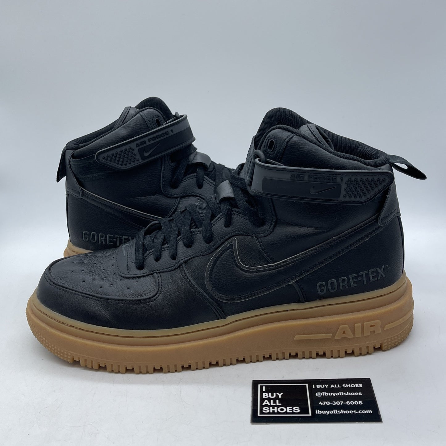Size 13 - Nike Air Force 1 High Gore-Tex 2020 Black Suede Leather (CT2815-001)