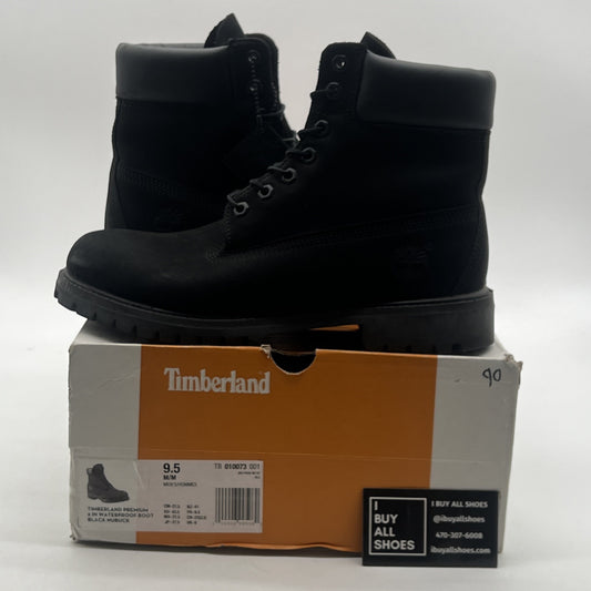 Size 9.5 - Mens Timberland Premium 6" Boot - Black Nubuck  (TB 010073-001)