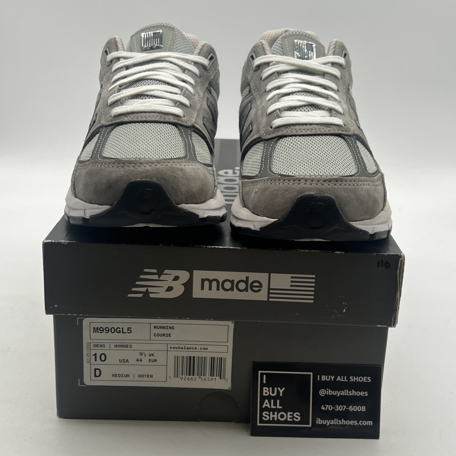 Size 10 - New Balance 990v5 Made in USA Low Castlerock (M990GL5)