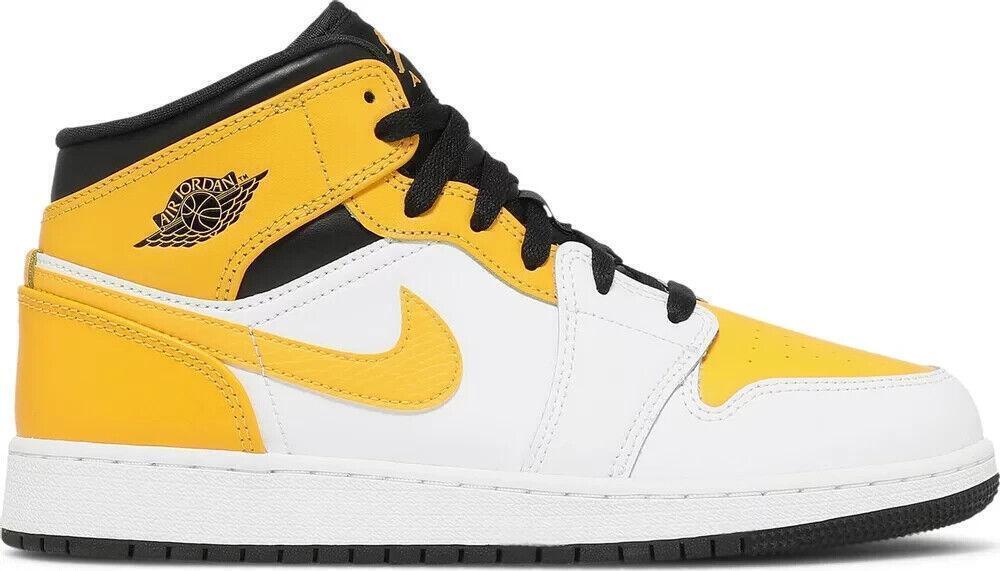 Size 10 - Air Jordan 1 Mid University Gold Yellow Black White (554724-170)