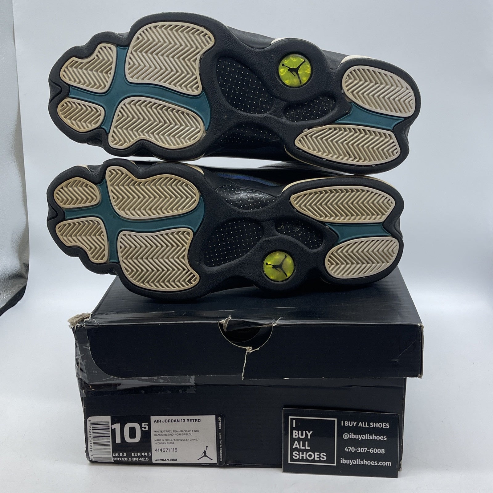Size 10.5 - Air Jordan 13 Retro Barons Grey White Leather (414571-115)