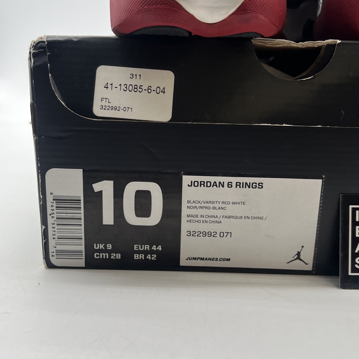 Size 10 - Air Jordan 6 Rings 2013 Bred (322992-071)