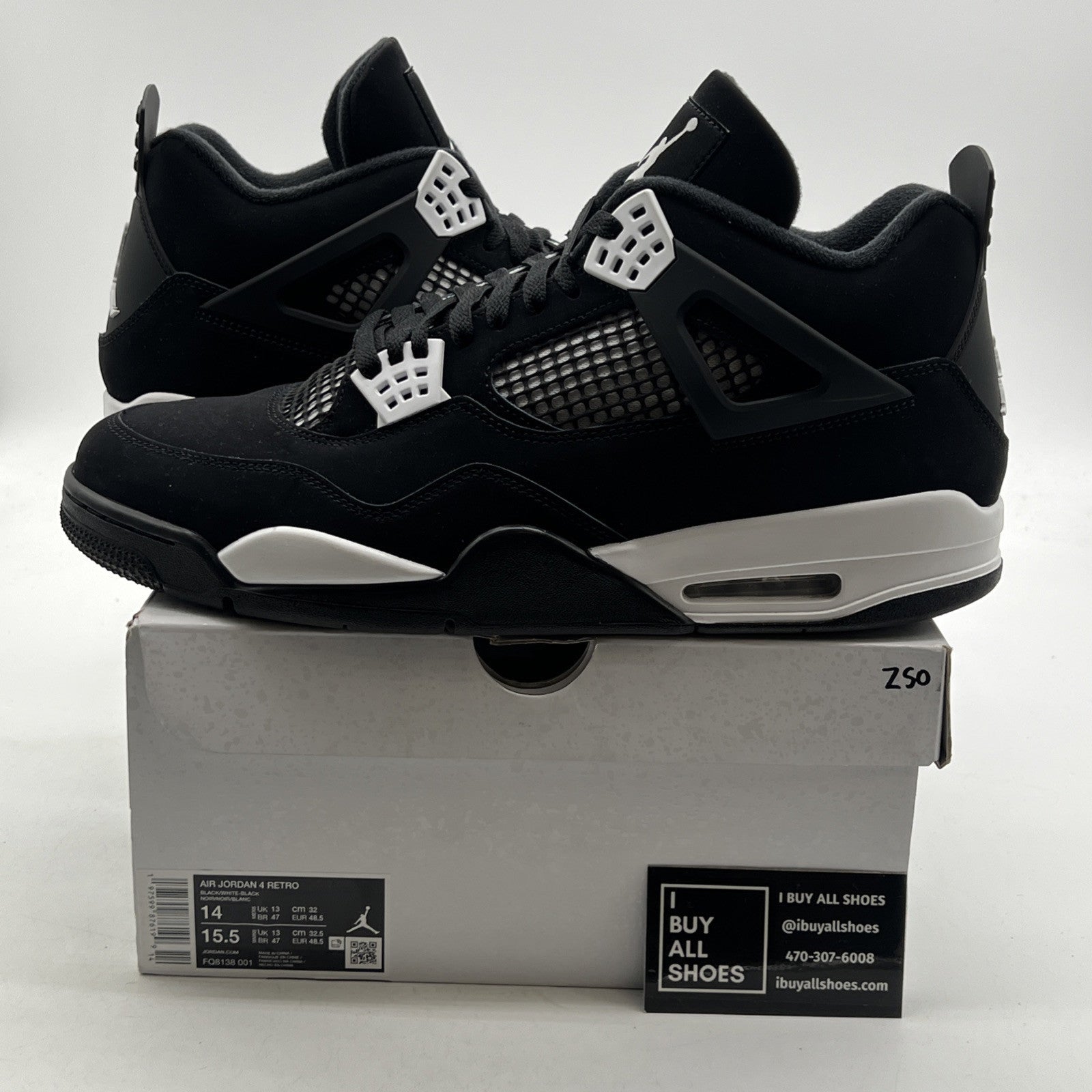 Size 14 - Air Jordan 4 Retro White Thunder (FQ8138-001)