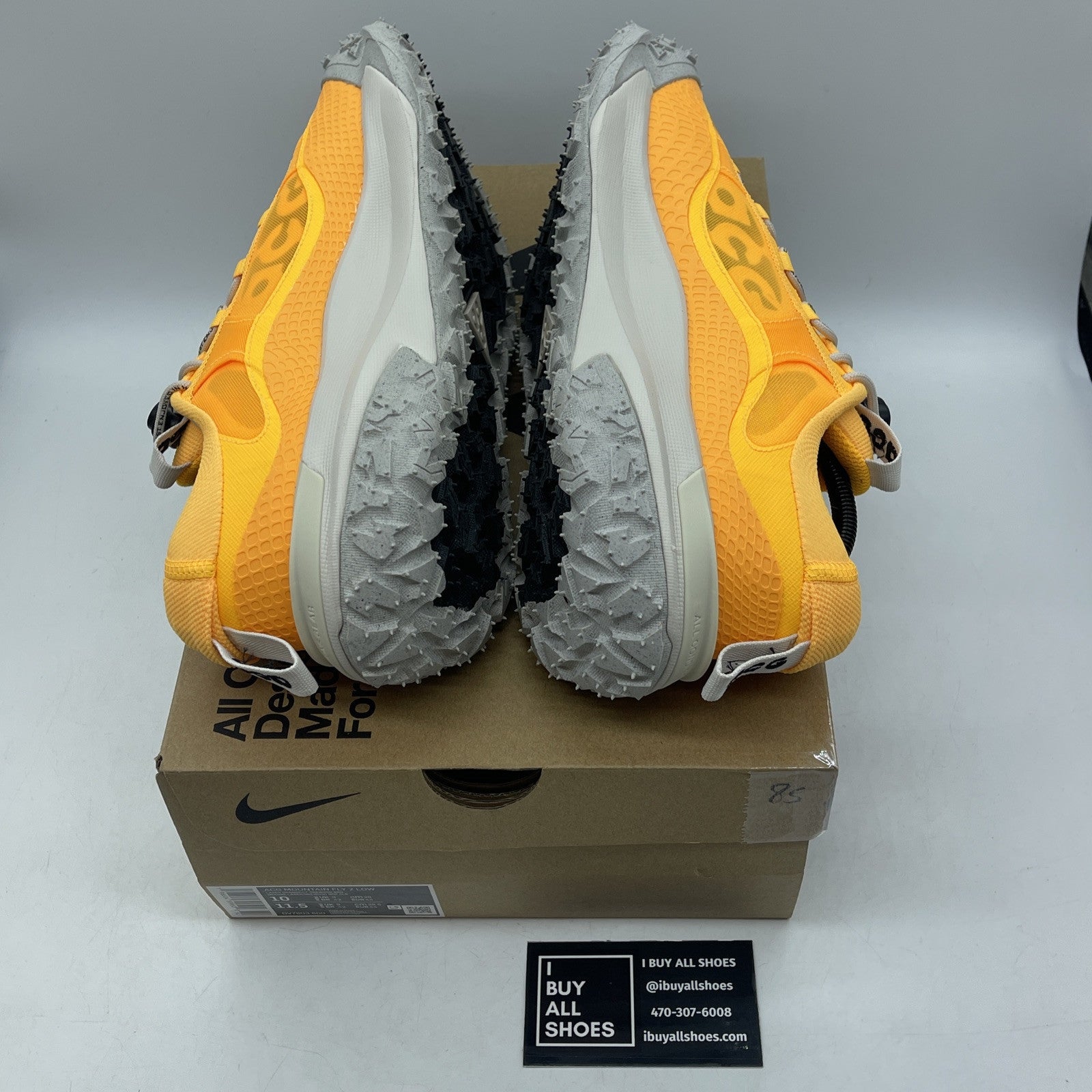 Size 10 - Nike ACG Mountain Fly 2 Low Laser Orange White Suede (DV7903-800)