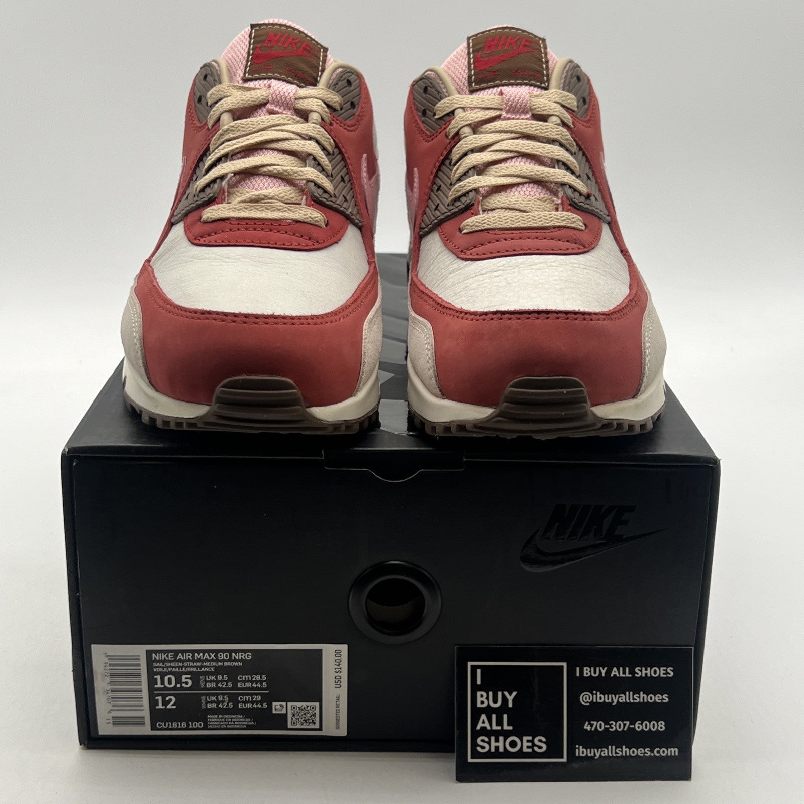 Size 10.5 - Nike DQM x Air Max 90 2021 Bacon (CU1816-100)