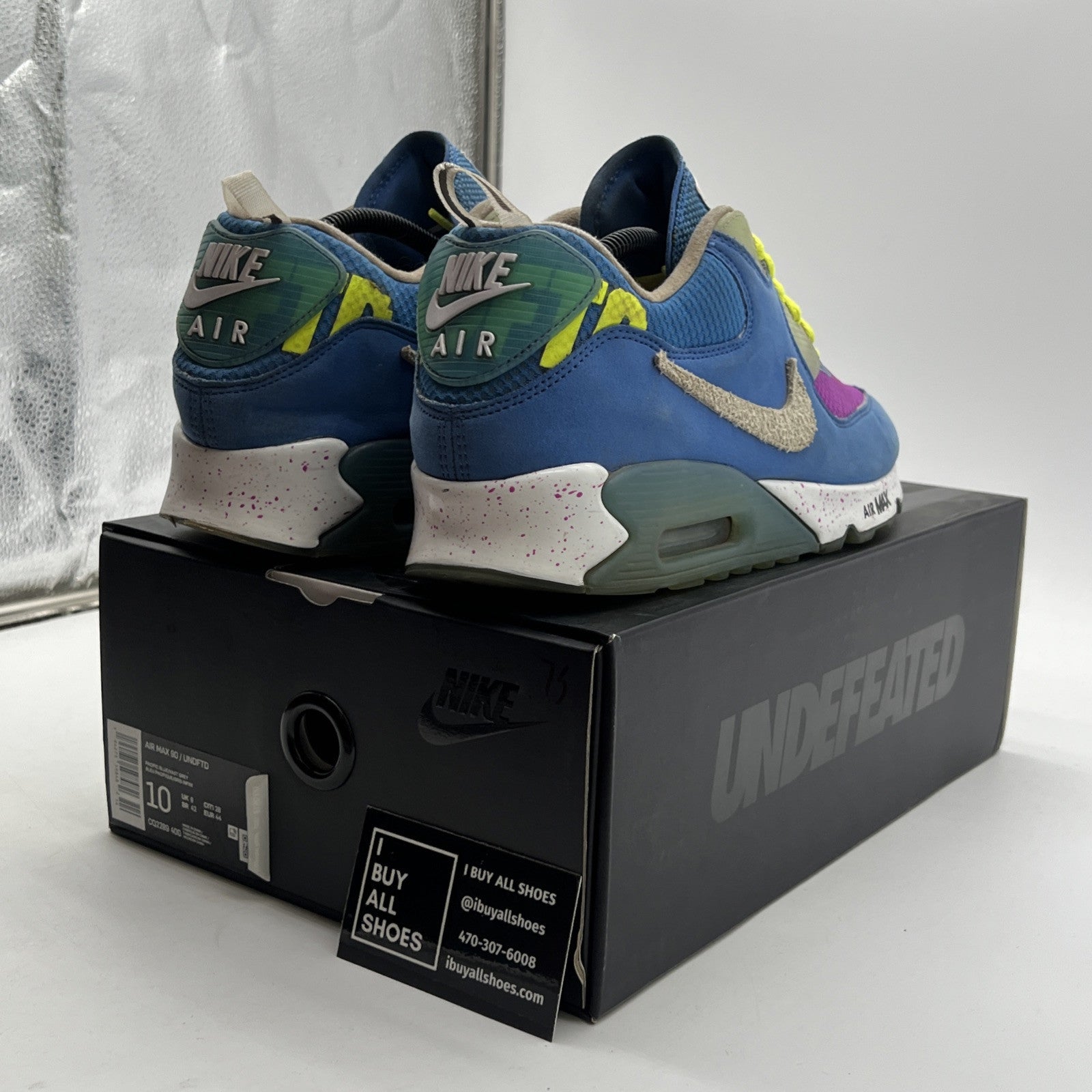 Size 10 - Nike Undefeated x Air Max 90 Pacific Blue (CQ2289-400)
