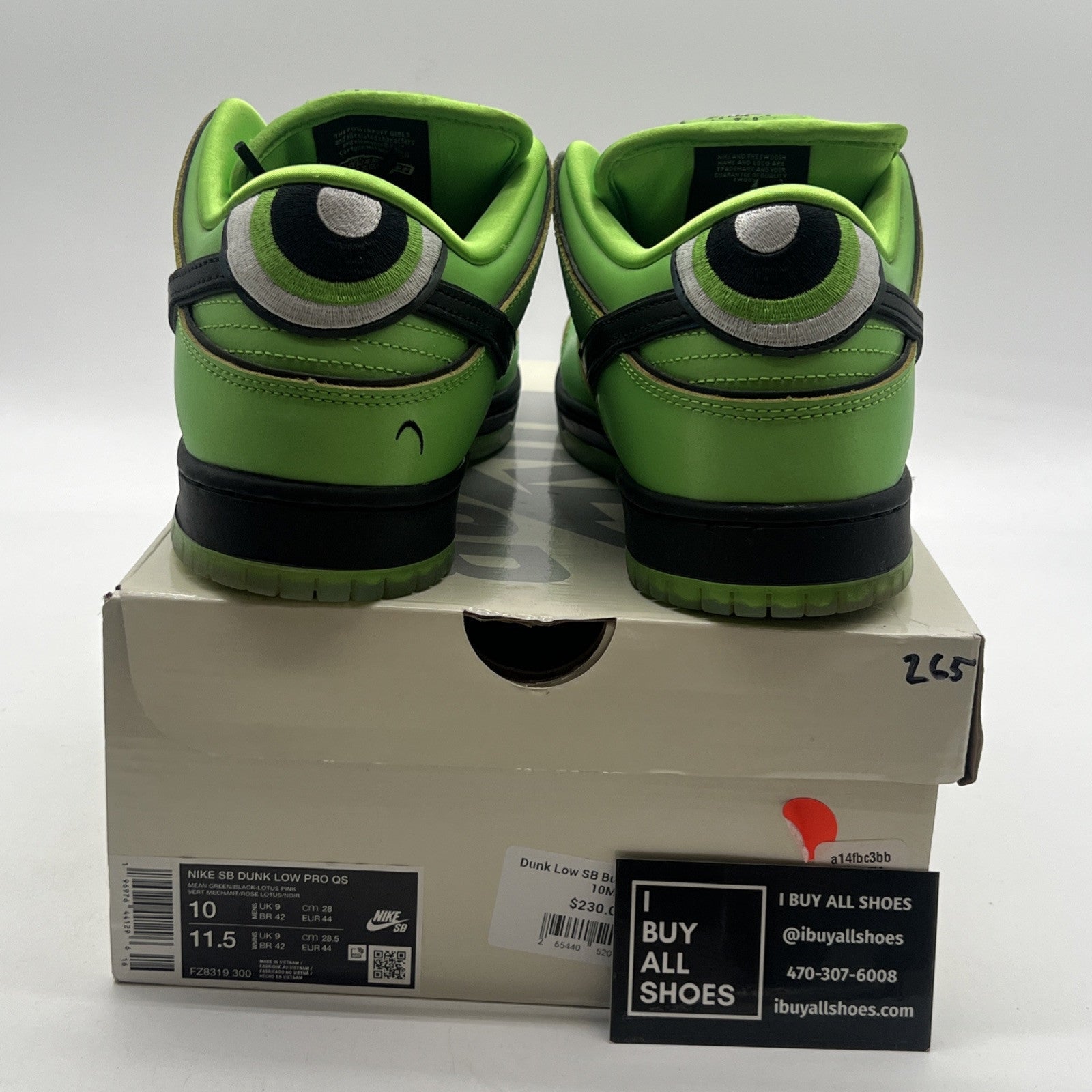 Size 10 - Nike The Powerpuff Girls x Dunk Pro SB QS Low Buttercup (FZ8319-300)