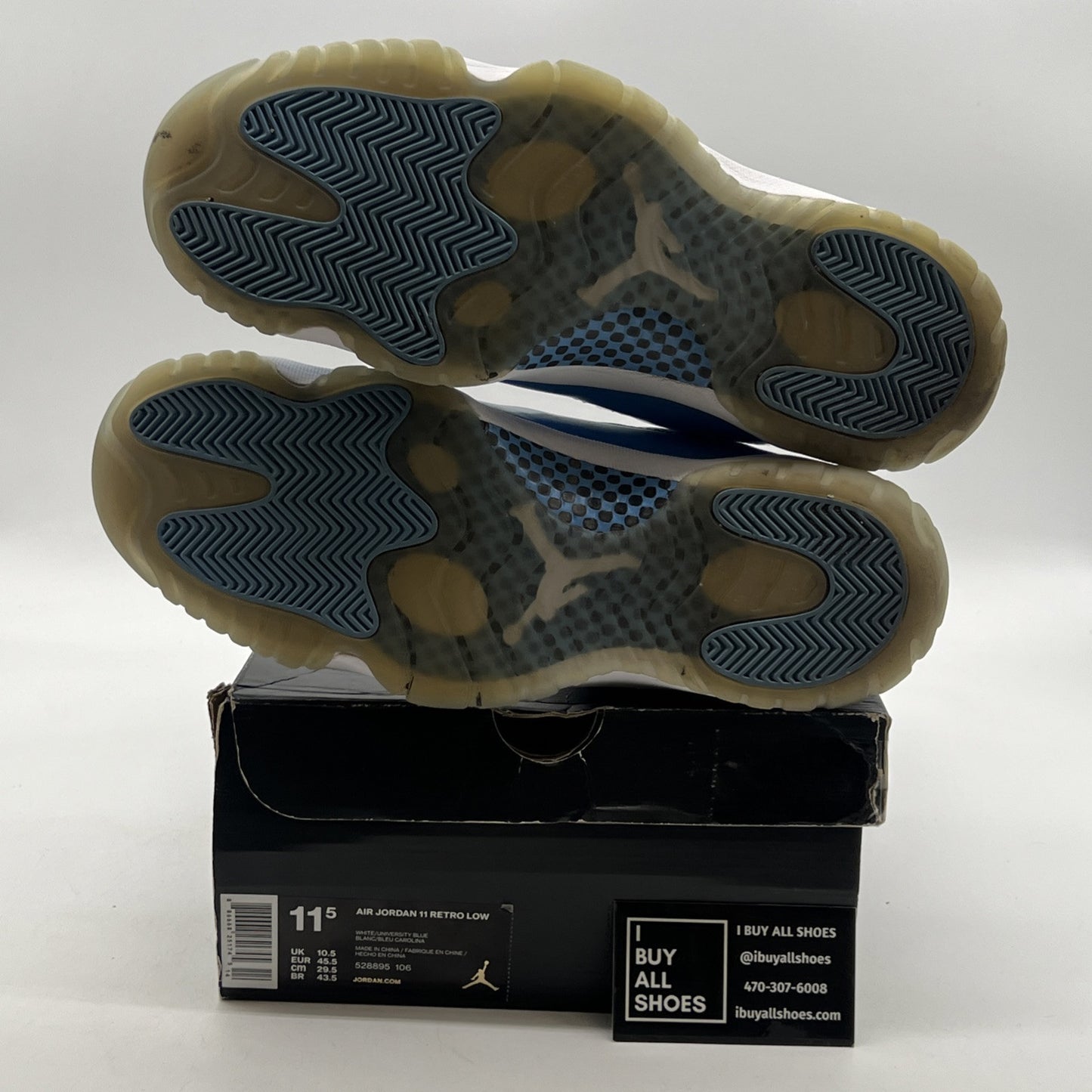 Size 11.5 - Air Jordan 11 Retro Low UNC 2017 (528895-106)