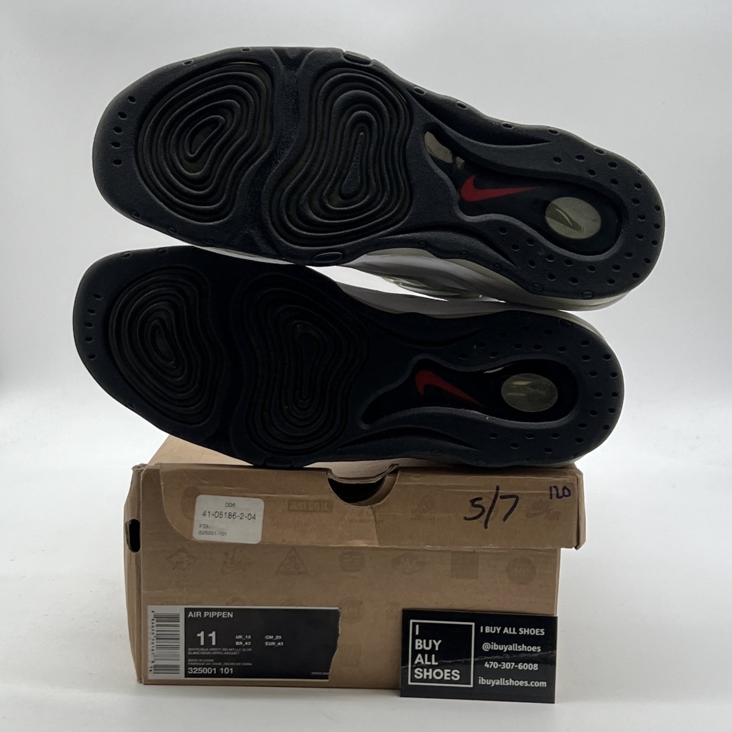 Size 11 - Nike Air Pippen White Black (325001-101)