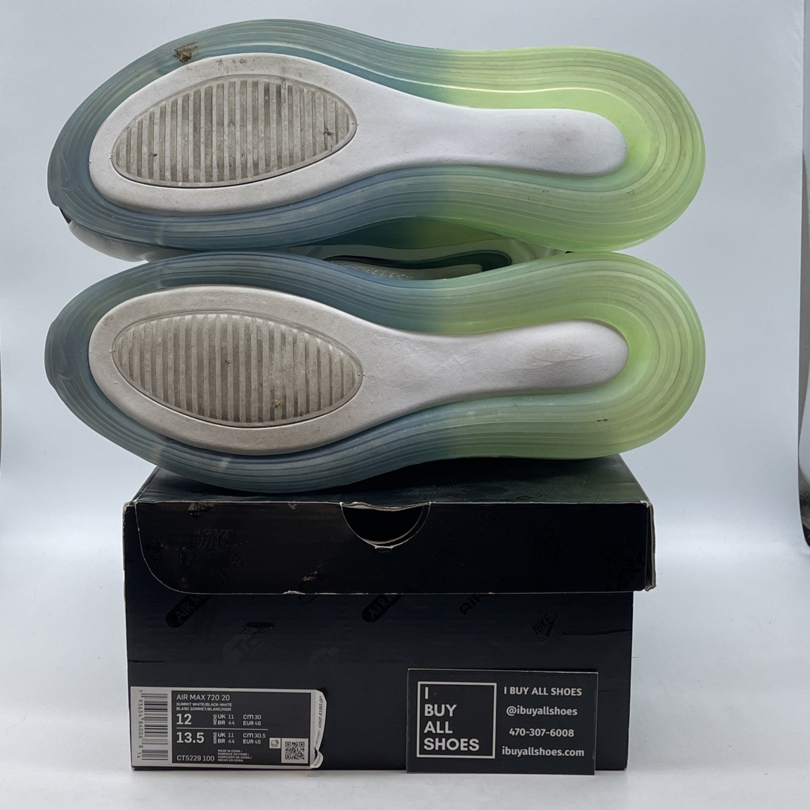 Size 12 - Nike Air Max 720 Bubble Pack White Purple Suede (CT5229-100)
