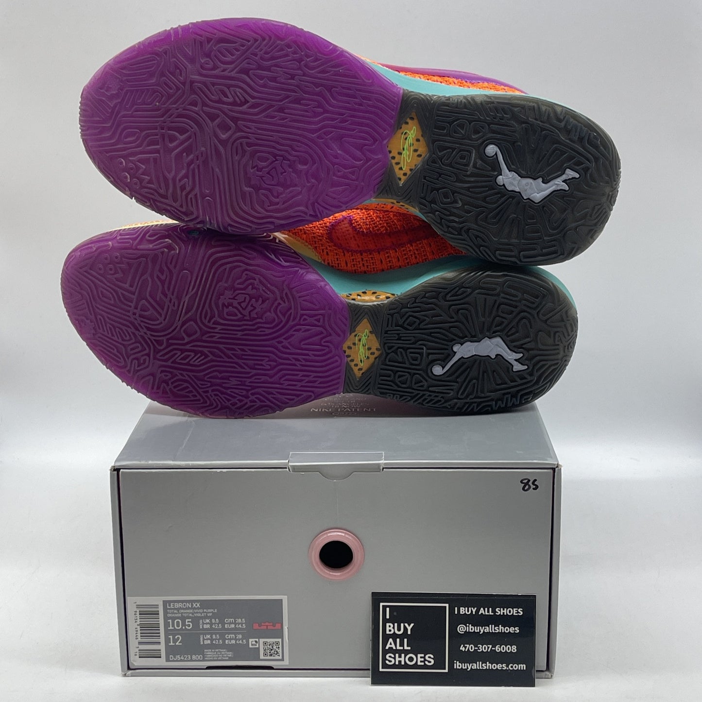 Size 10.5 - Nike LeBron 20 Chosen 1 Orange Purple Suede Leather (DJ5423-800)