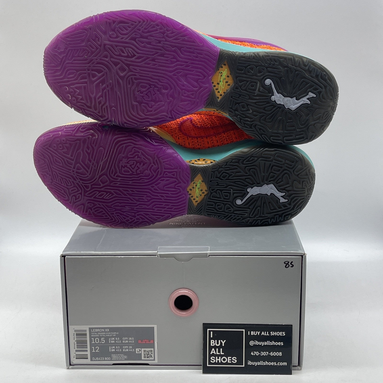 Size 10.5 - Nike LeBron 20 Chosen 1 Orange Purple Suede Leather (DJ5423-800)