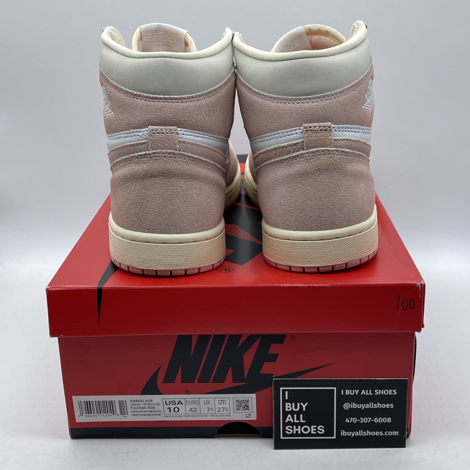 Size 10W - Air Jordan 1 Retro OG High Washed Pink White Suede (FD2596-600)