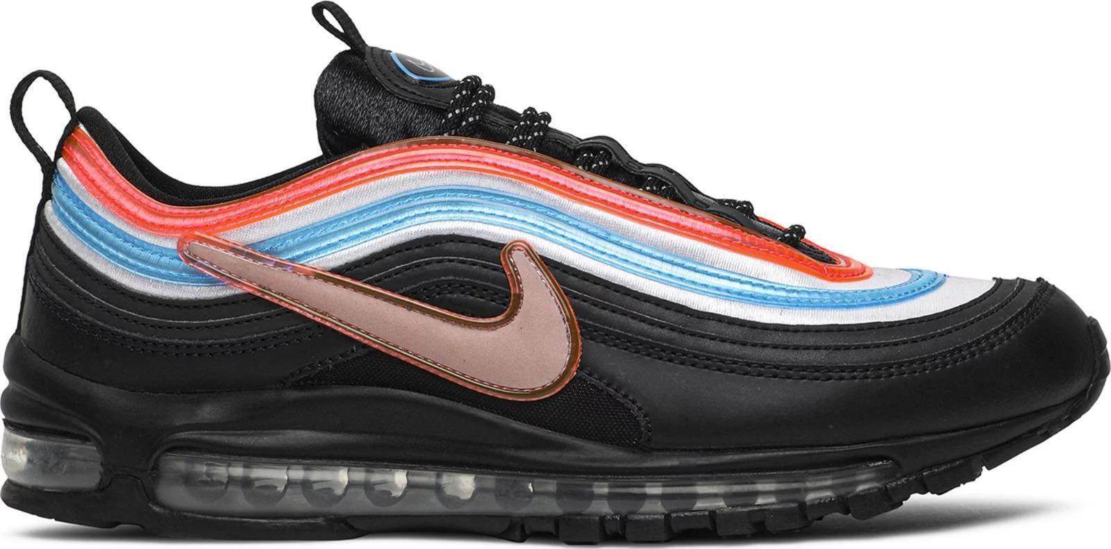 Size 9 - Nike Air Max 97 On Air: Neon Seoul Black Leather (CI1503-001)