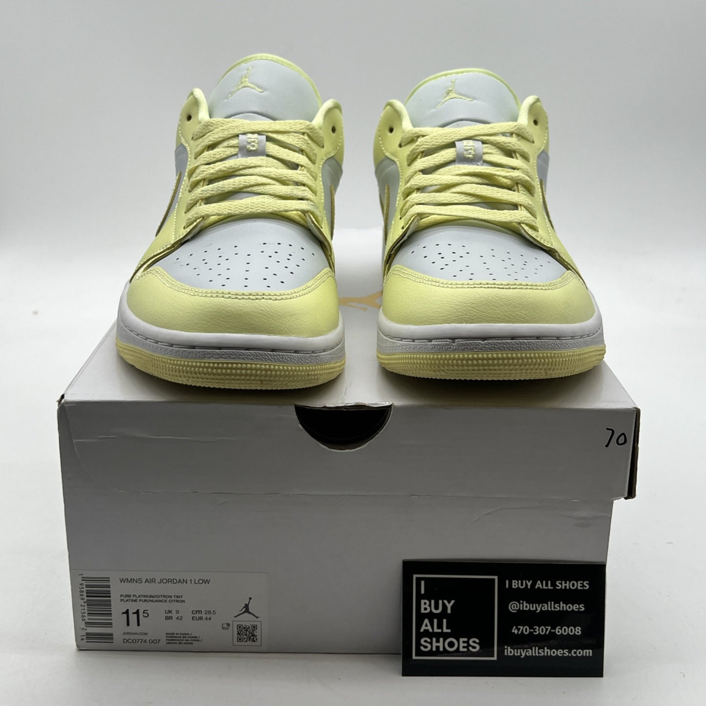 Size 11.5 - Nike Air Jordan 1 Low W Lemonade (DC0774-007)