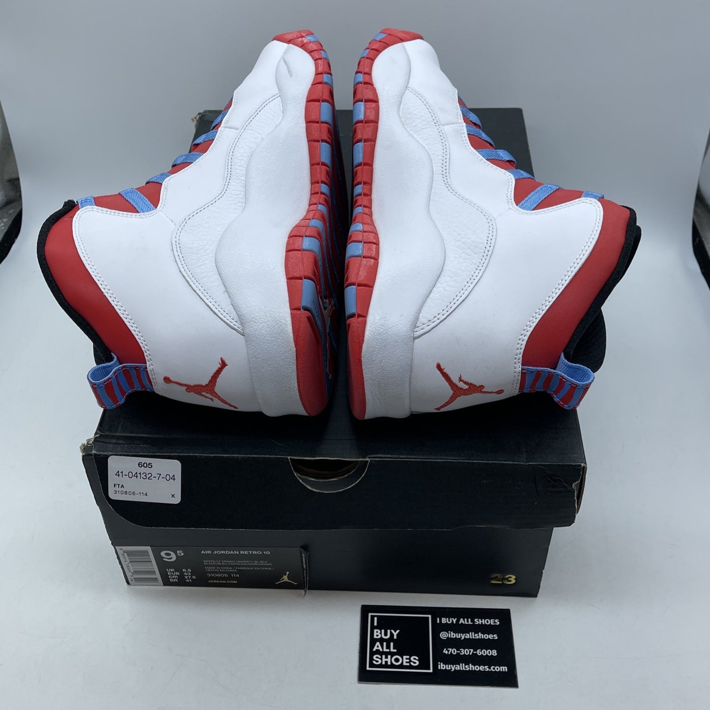 Size 9.5 - Air Jordan 10 Retro City Pack - Chicago White Red (310805-114)