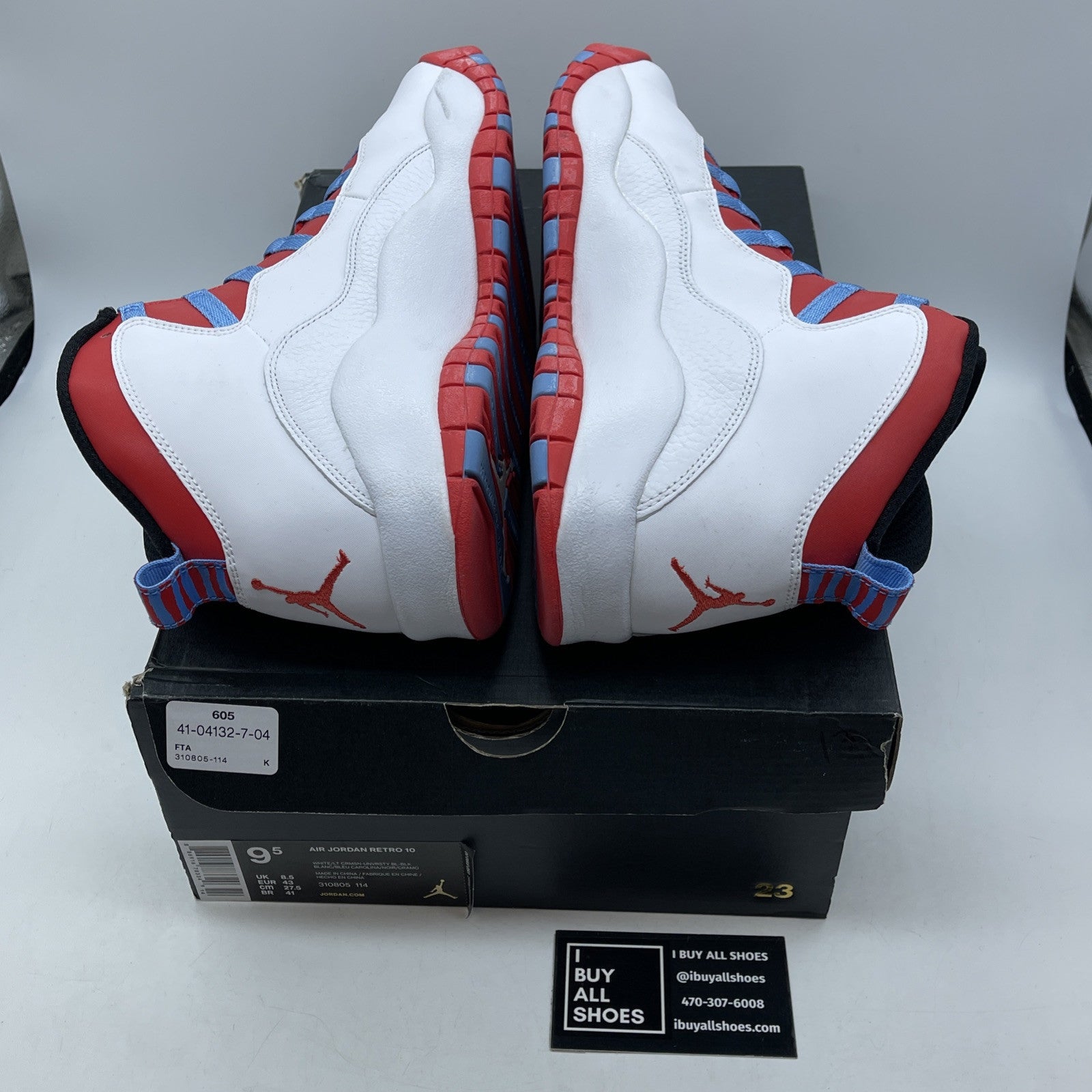 Size 9.5 - Air Jordan 10 Retro City Pack - Chicago White Red (310805-114)