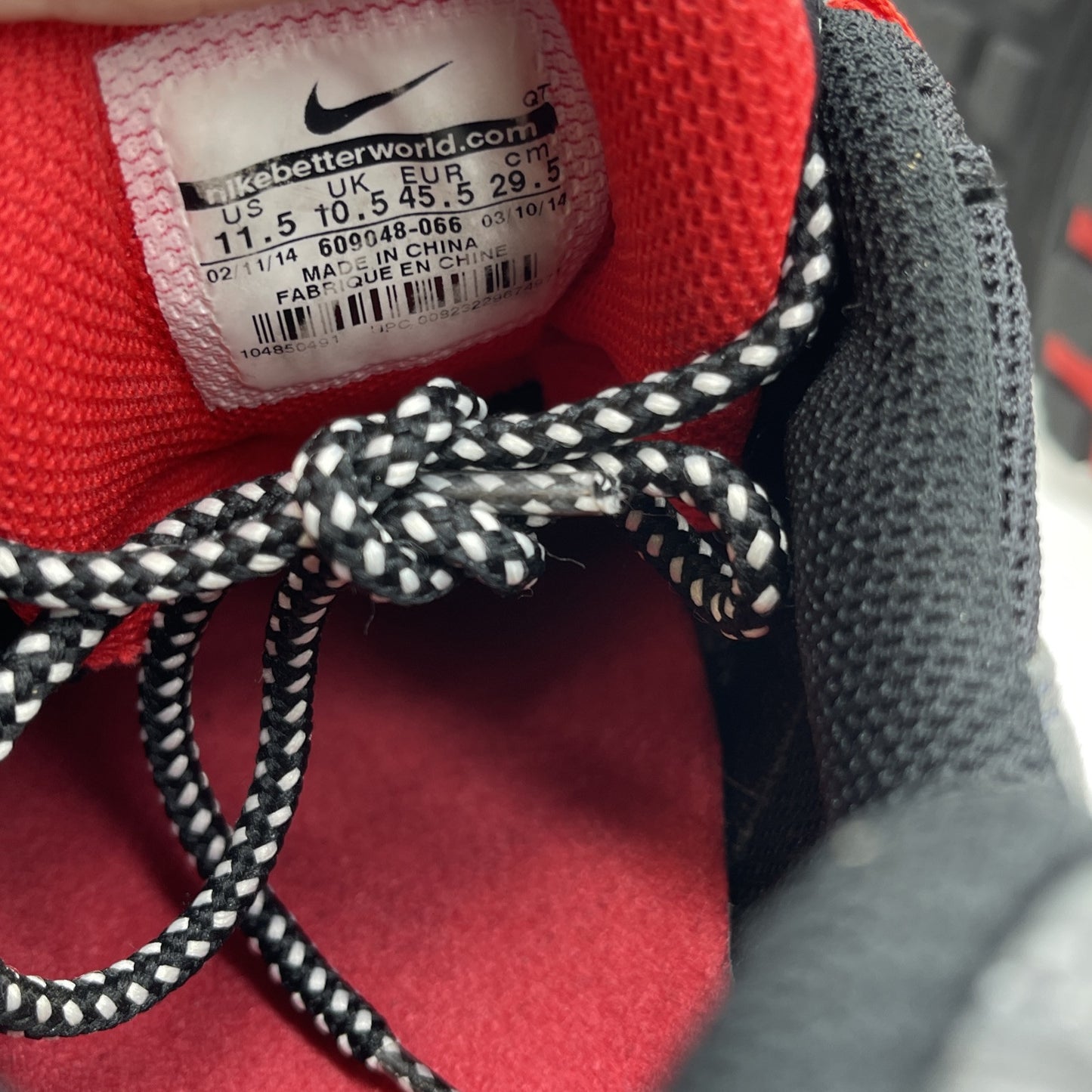 Size 11.5 - Nike Air Max 95 Black Grey Red Suede (609048-066)