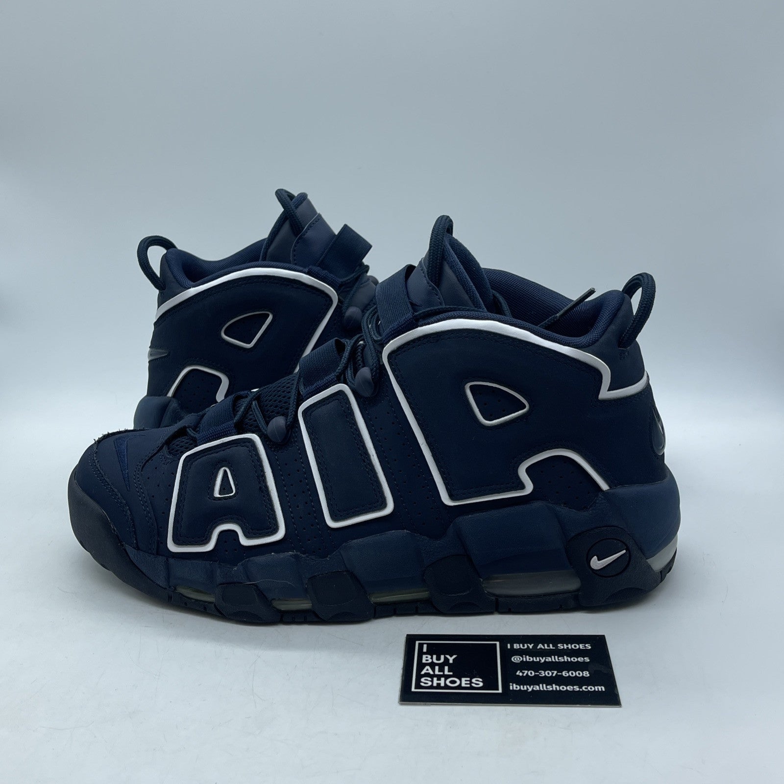 Size 11 - Nike Air More Uptempo Obsidian Blue White Suede (921948-400)