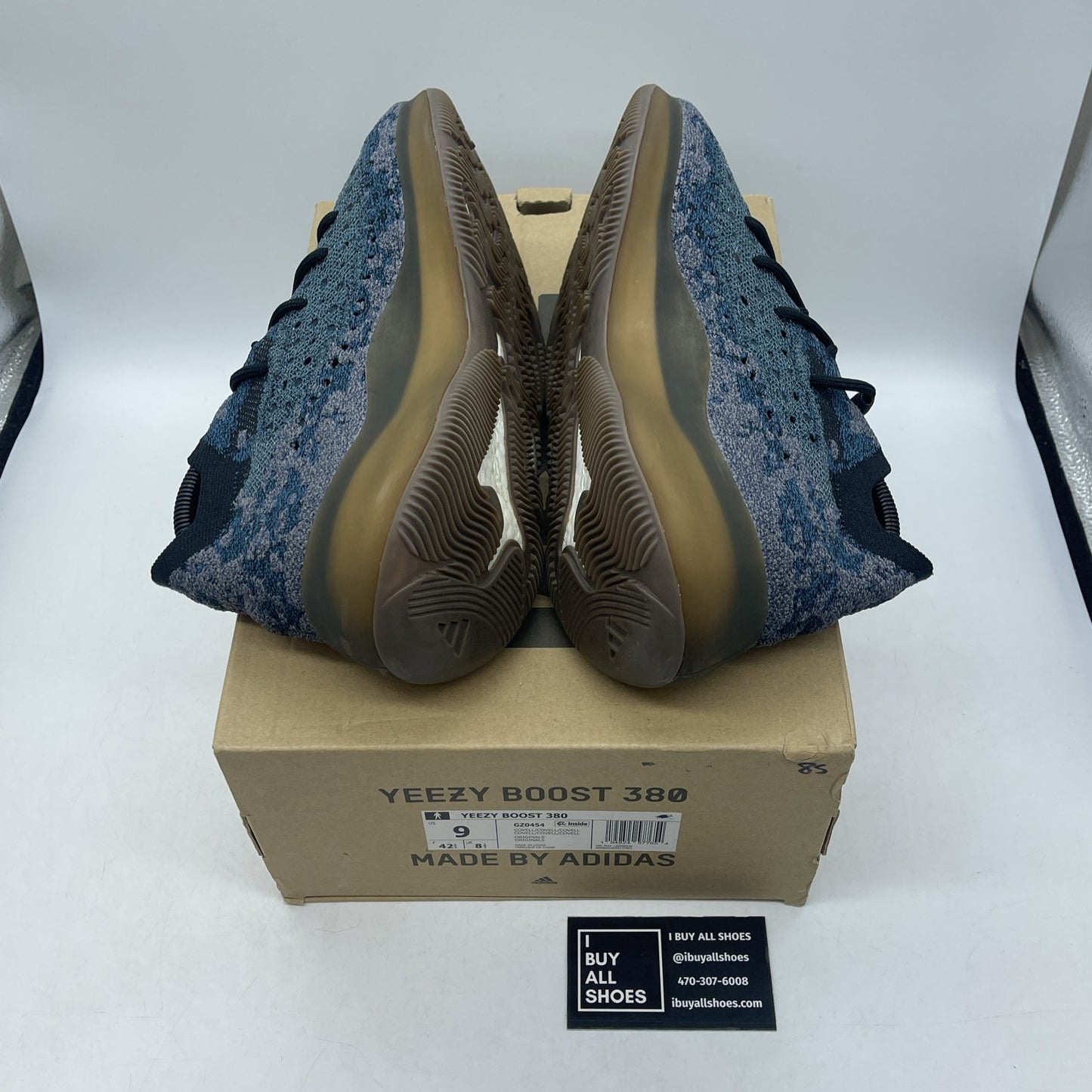 Size 9 - adidas Yeezy Boost 380 Covellite Blue Black Suede (GZ0454)