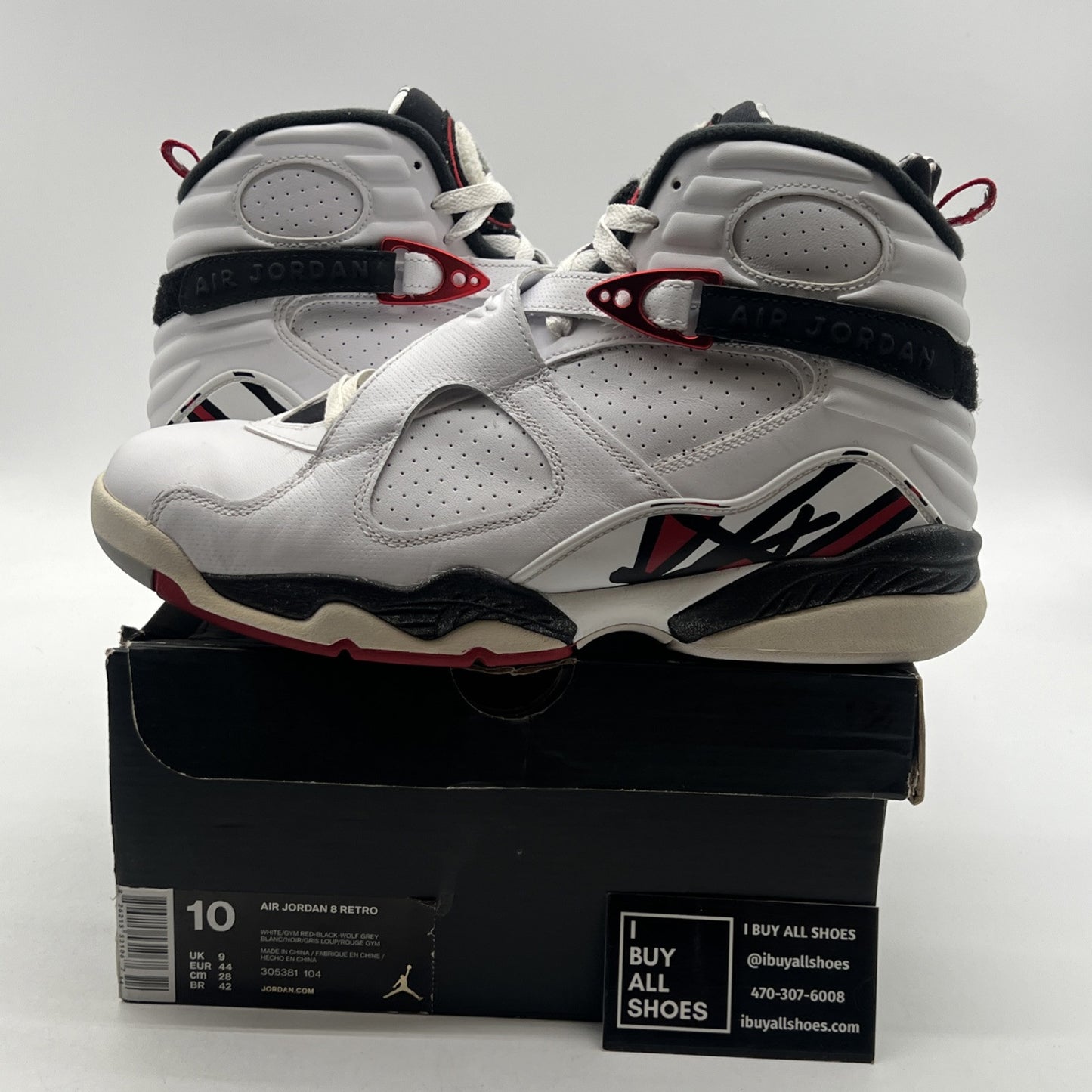 Size 10 - Air Jordan 8 Retro Alternate (305381-104)