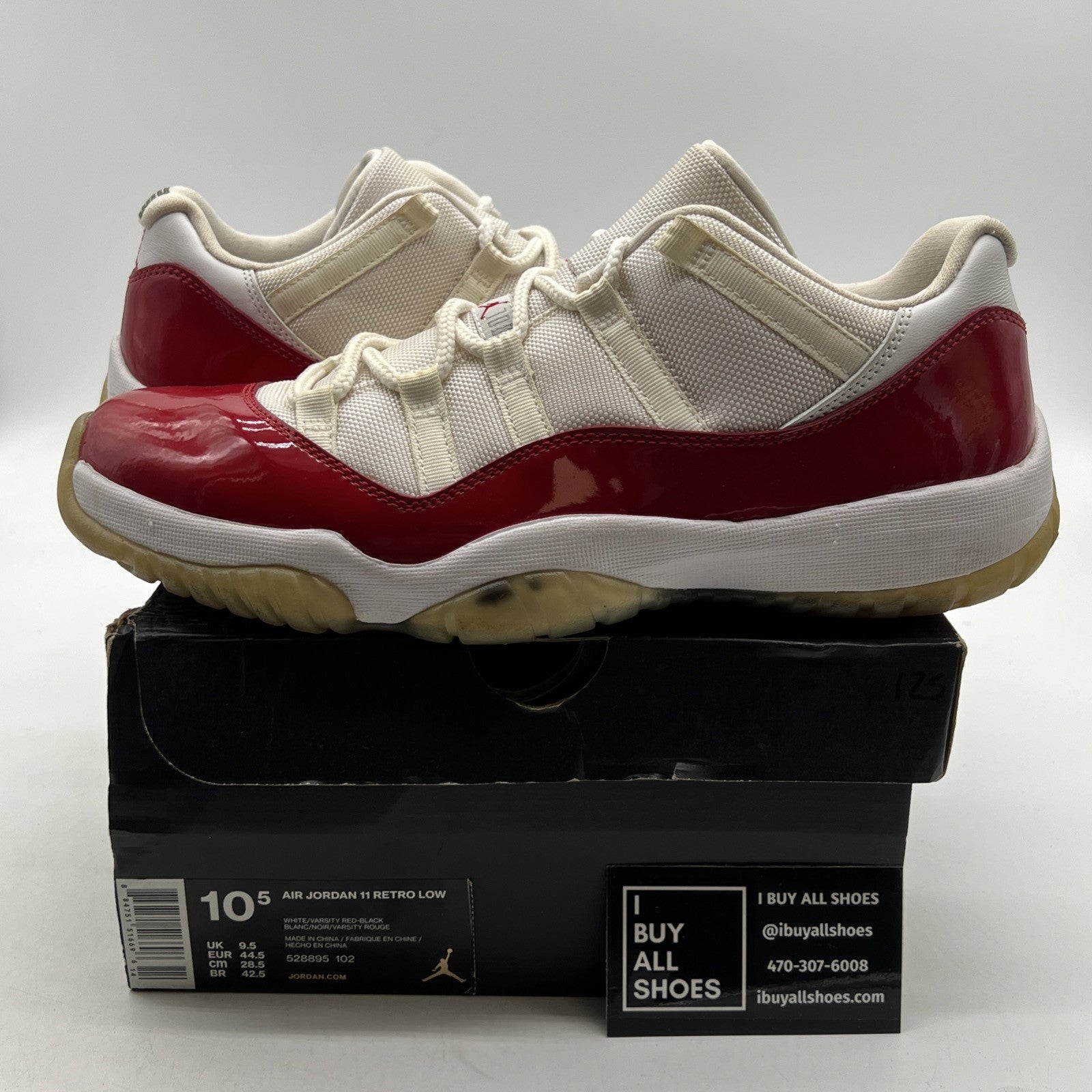 Size 10.5 - Air Jordan 11 Retro 2016 Low Cherry (528895-102)