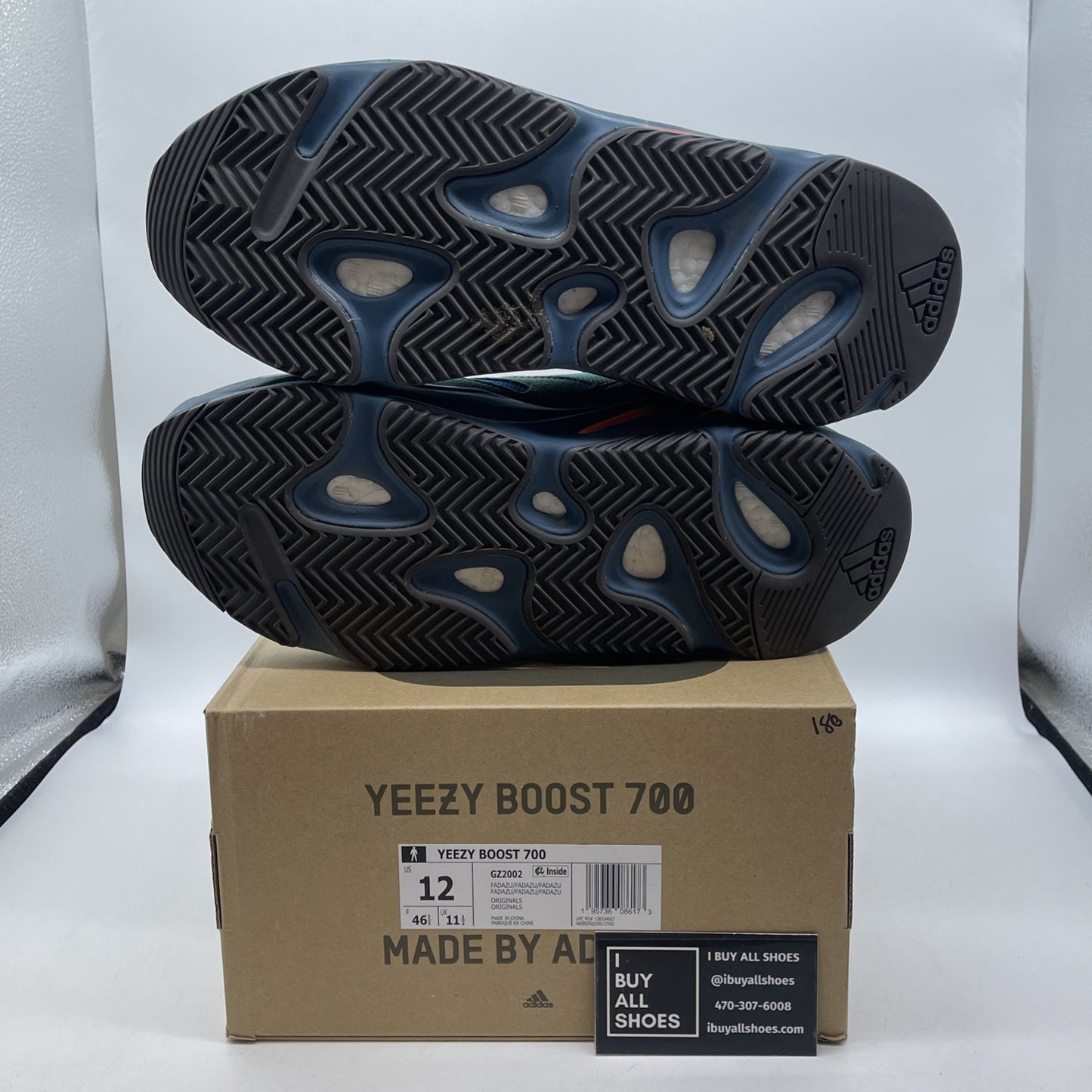 Size 12 - adidas Yeezy Boost 700 Faded Azure Blue Suede Leather (GZ2002)