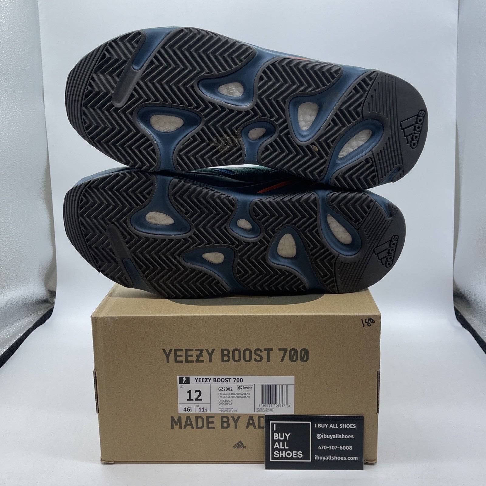 Size 12 - adidas Yeezy Boost 700 Faded Azure Blue Suede Leather (GZ2002)