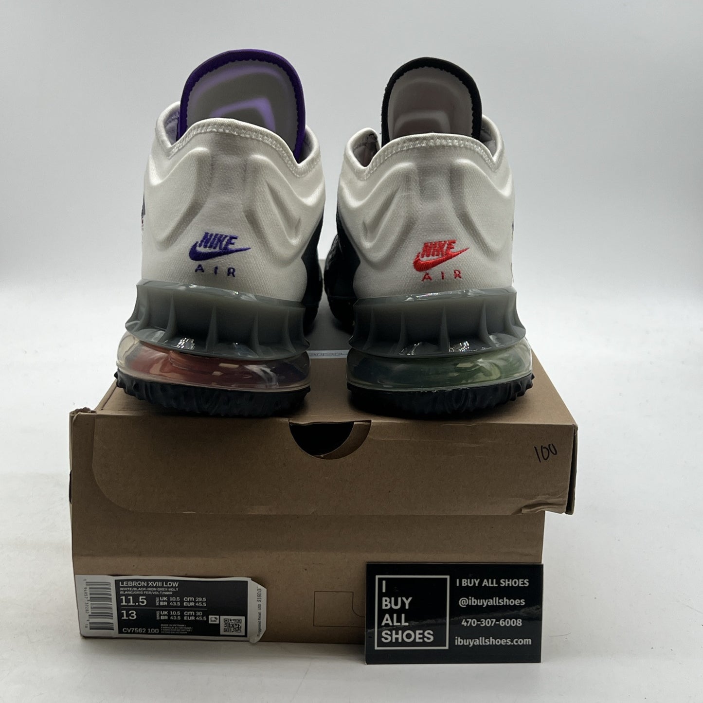 Size 11.5 - Nike LeBron 18 Low Air Max 95 Greedy (CV7562-100)