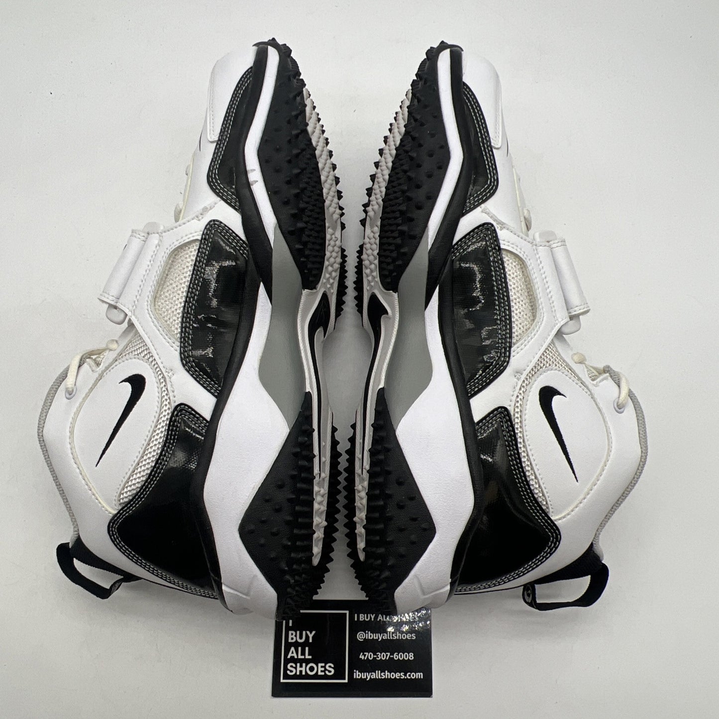 Size 11W - Nike White Black Zoom Code Pro Shark Football Cleats (352640-102)