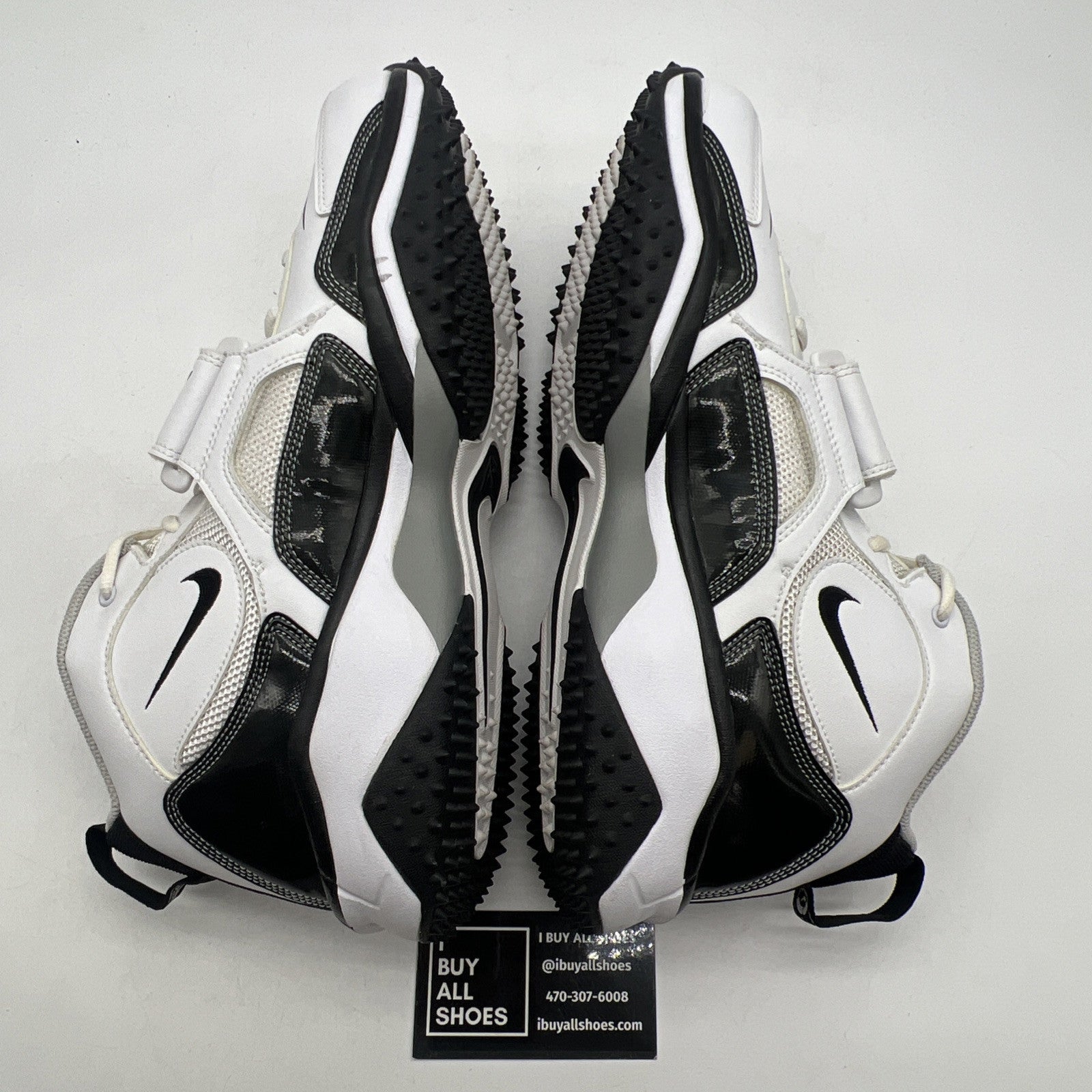 Size 11W - Nike White Black Zoom Code Pro Shark Football Cleats (352640-102)
