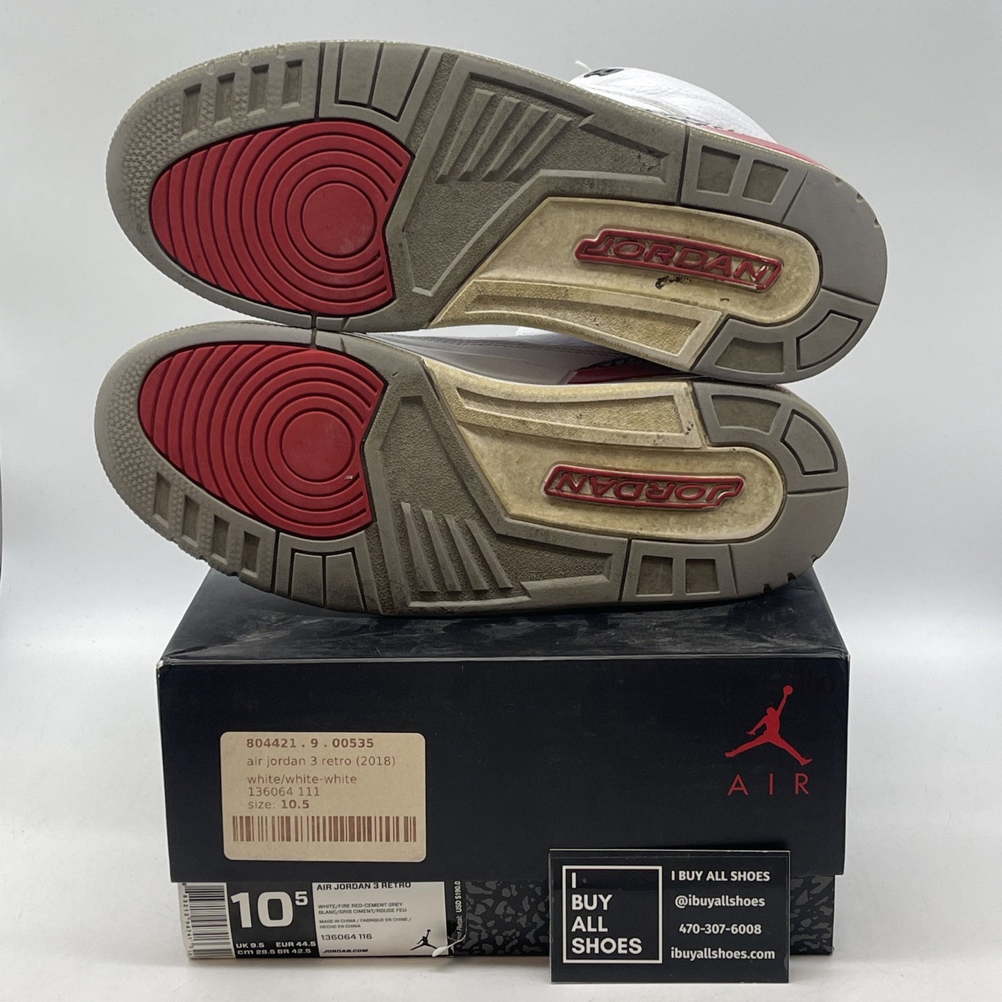 Size 10.5 - Jordan 3 Retro Hall of Fame 2018 Leather Suede (136064-116)