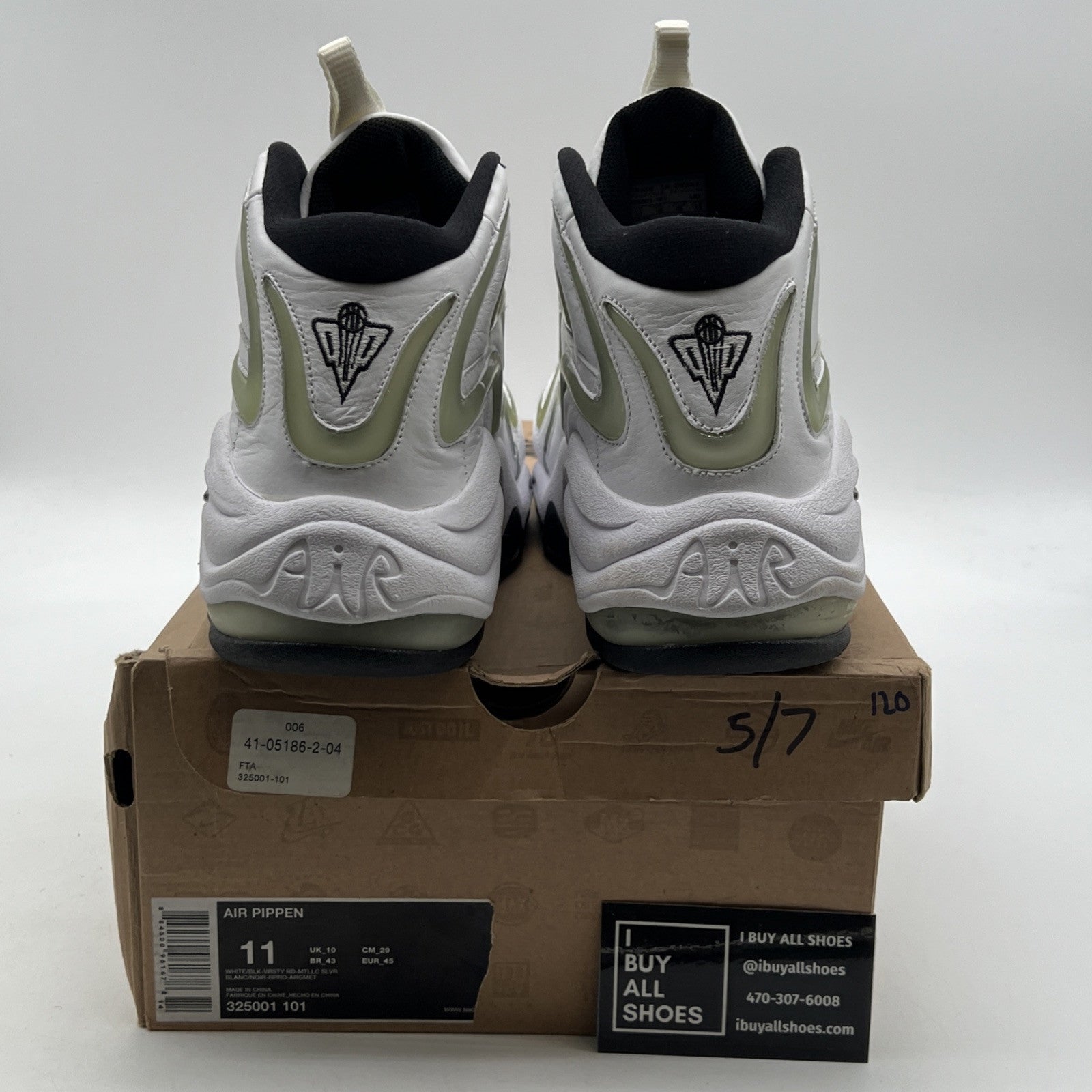 Size 11 - Nike Air Pippen White Black (325001-101)