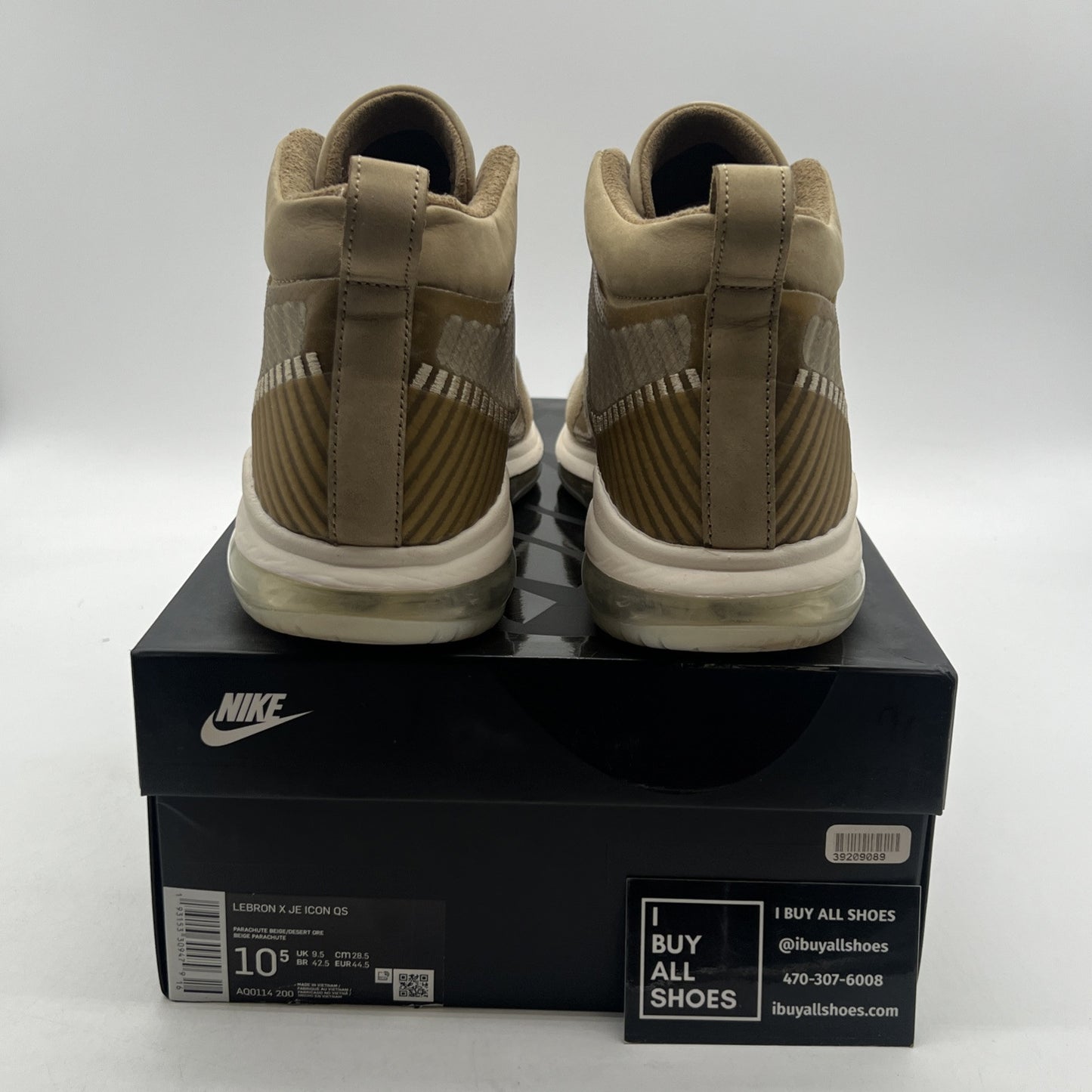 Size 10.5 - Nike John Elliott x LeBron Icon QS Parachute Beige (AQ0114-200)