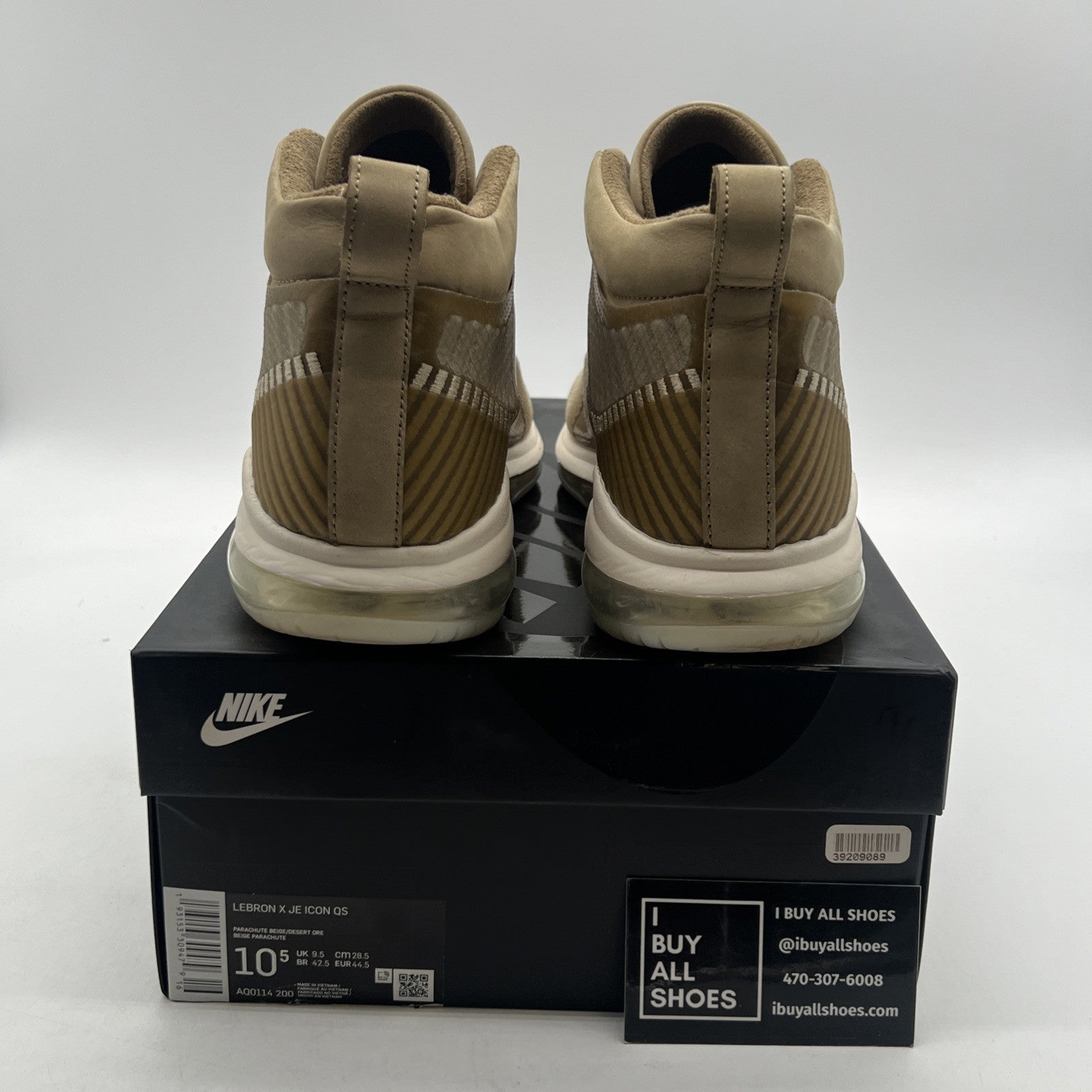 Size 10.5 - Nike John Elliott x LeBron Icon QS Parachute Beige (AQ0114-200)