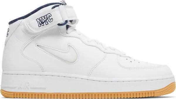 Size 9.5 - Nike Air Force 1 Jewel QS Mid NYC Yankees White Leather (DH5622-100)