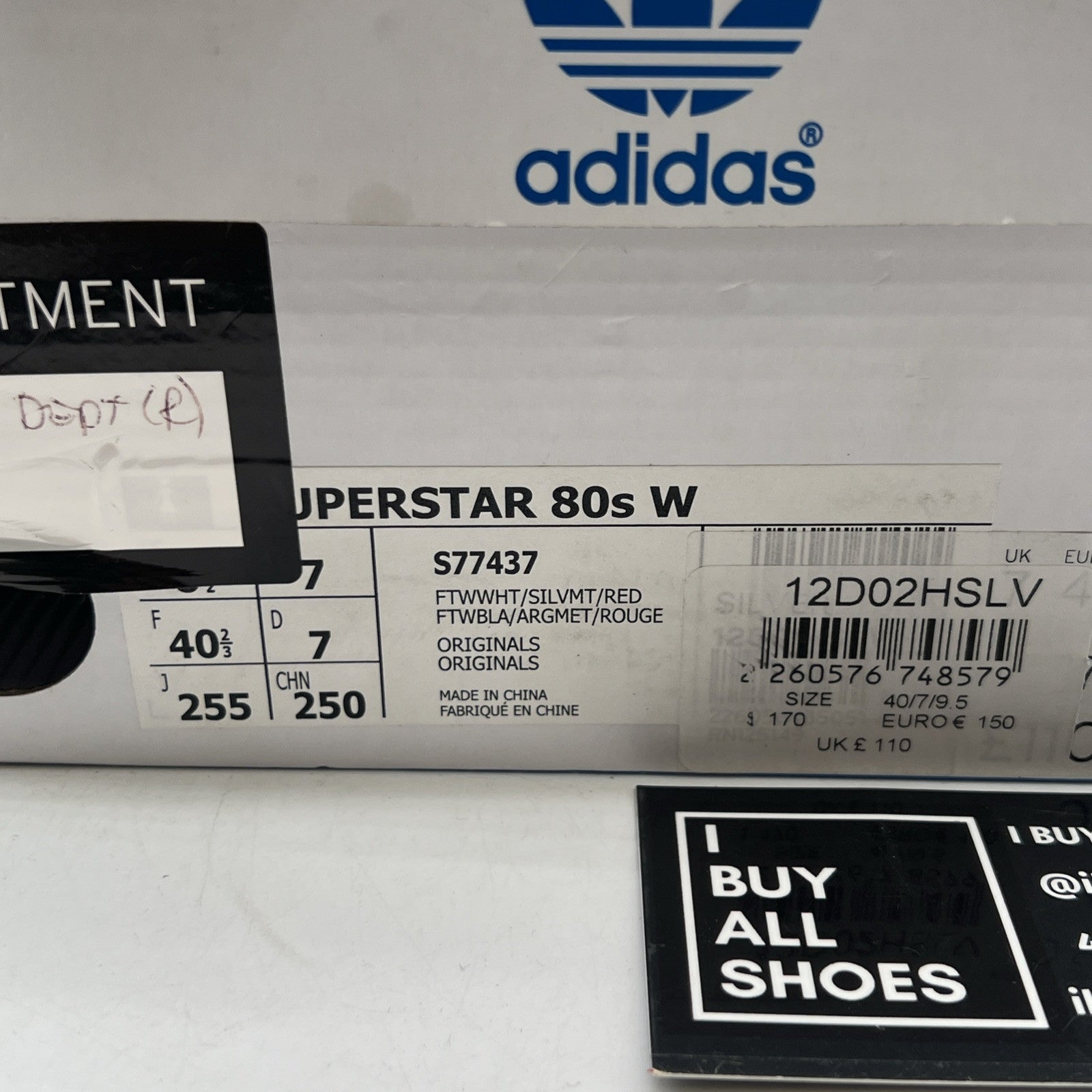 Size 8.5 - adidas Superstar 80s Topshop Exclusive Cracked Silver W