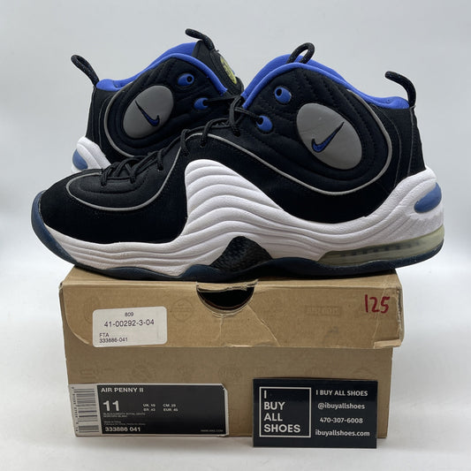 Size 11 - Nike Air Penny 2 Black Royal Blue Suede (333886-041)