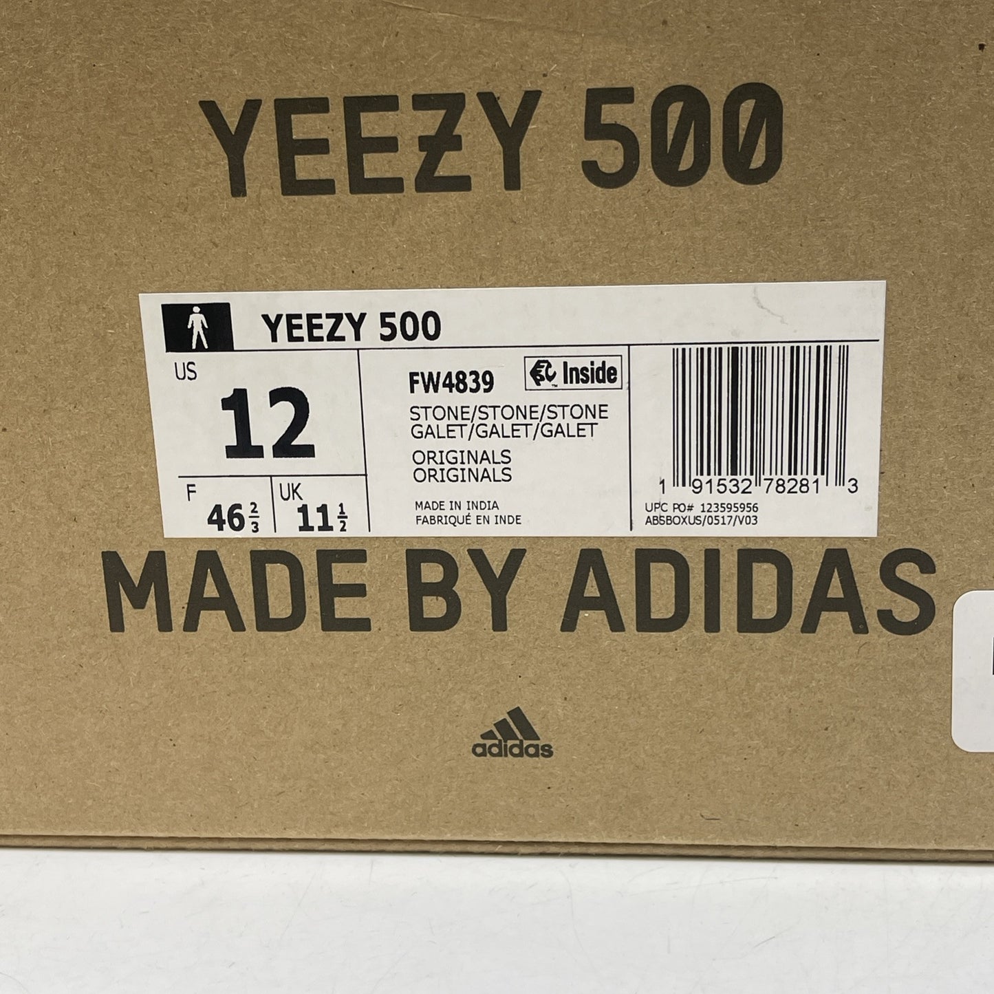 Size 12 - adidas Yeezy 500 Stone Tan Brown Suede Leather (FW4839)