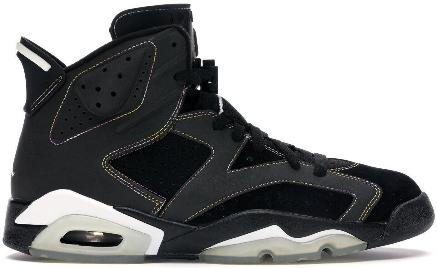 Size 9 - Air Jordan 6 Retro Lakers Black Purple Grey Suede (384664-002)