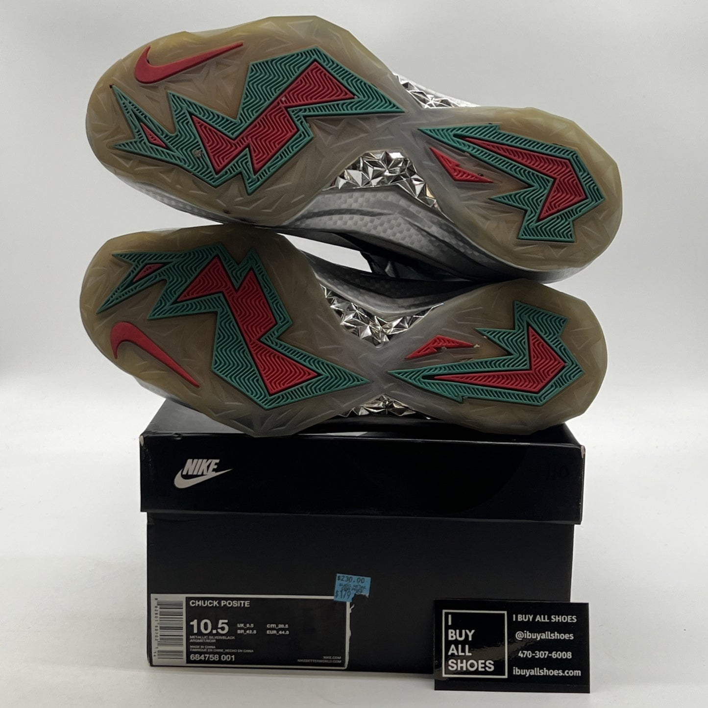 Size 10.5 - Nike Chuck Posite Metallic Silver (684758-001)