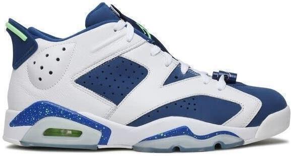 Size 9 - Air Jordan 6 Low Ghost Green Blue White Suede Leather (304401-106)