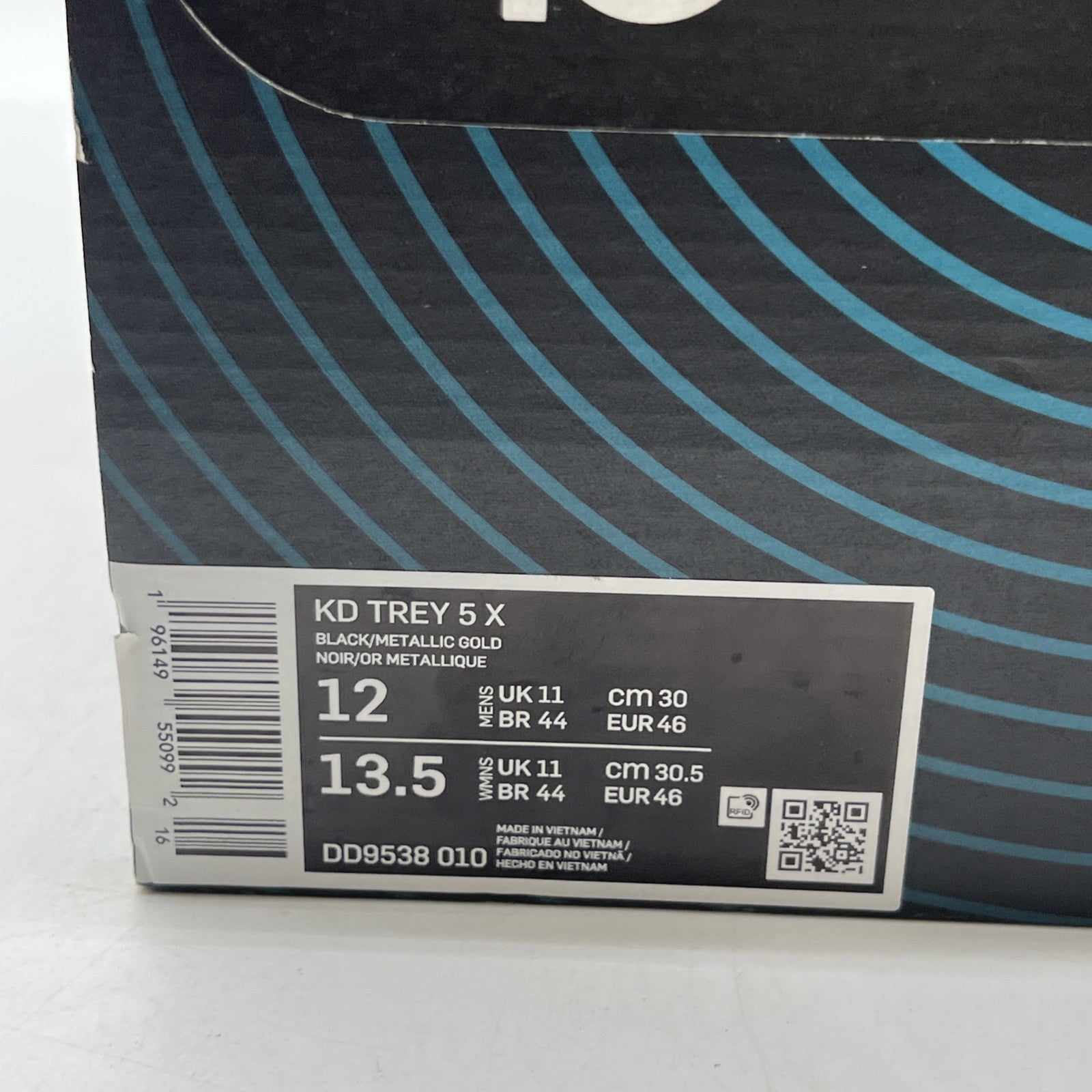 Size 12 - Nike KD Trey 5 X Black Metallic Gold (DD9538-010)