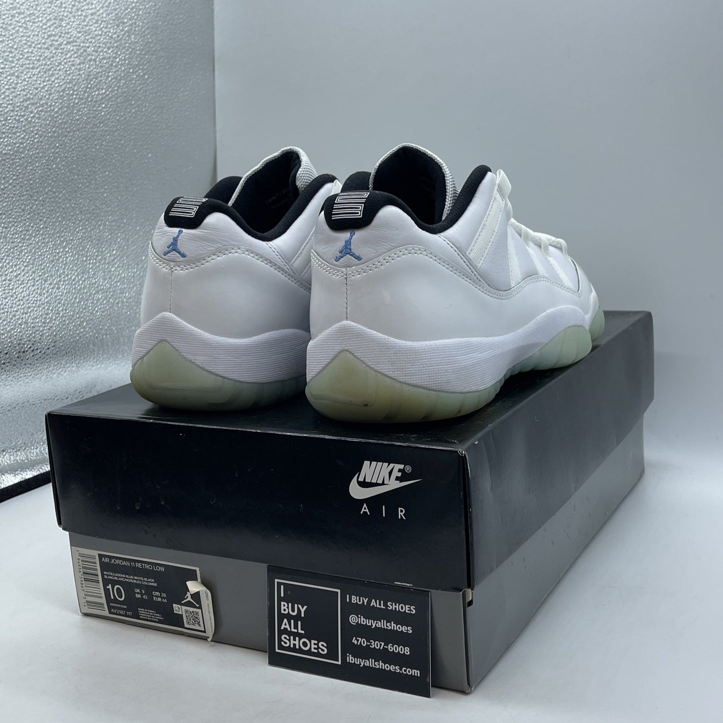 Size 10 - Jordan 11 Retro Low Legend Blue White Leather (AV2187-117)